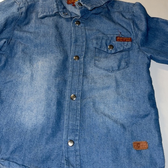 7 For All Mankind 24 months denim top and khaki pants - Picture 7 of 7